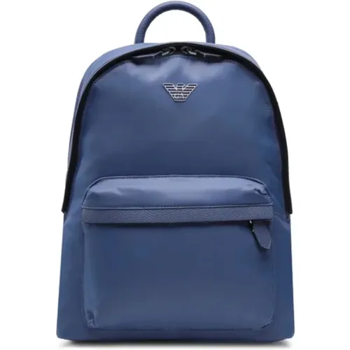 Backpacks, male, , Size: ONE SIZE ASV Nylon Round Backpack - Emporio Armani - Modalova