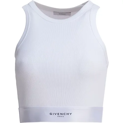 Sleeveless Tops, female, , Size: M Cropped Tank Top Aw25 - Givenchy - Modalova