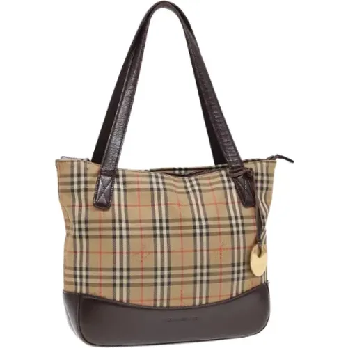 Pre-owned Tote Bags, female, , Size: ONE SIZE Pre-owned Canvas shoulder-bags - Burberry Vintage - Modalova