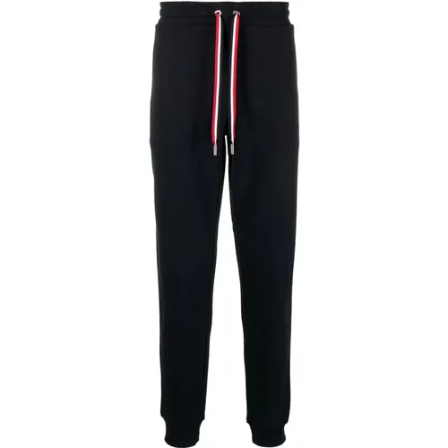 Sweatpants, male, , Size: XL Tricolour Accent Cotton Track Pants - Moncler - Modalova