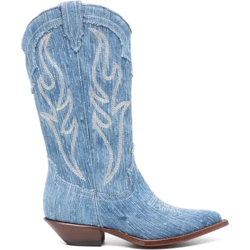 Cowboy Boots, female, , Size: 6 US Clear Denim Texan Boots - Sonora - Modalova