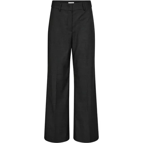 Wide Leg High Waist Pants Anthracite , female, Sizes: M, XS, L, XL - Co'Couture - Modalova