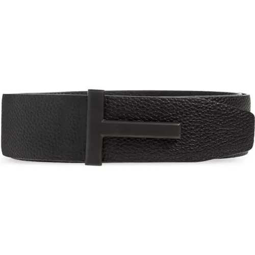 Leather belt , male, Sizes: 90 CM - Tom Ford - Modalova