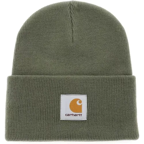 Beanies, male, , Size: ONE SIZE Logo Patch Beanie Hat - Carhartt WIP - Modalova