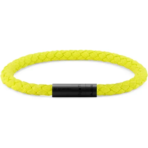 Bracelets, unisex, , Size: S Nato Fluro Cable Bracelet - Le Gramme - Modalova