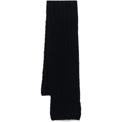 Winter Scarves, male, , Size: ONE SIZE Midnight Cashmere Cable Knit Scarf - Lady Anne - Modalova