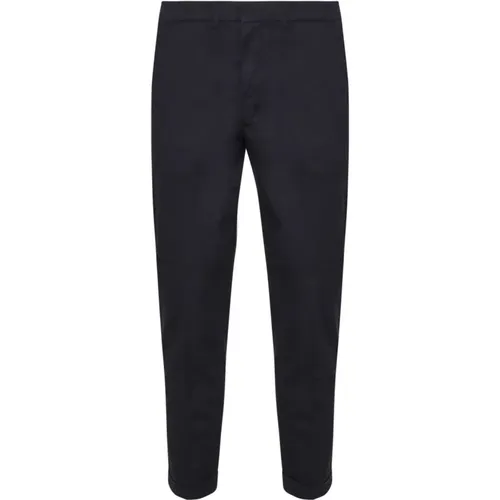 Chinos, male, , Size: W30 Navy Cigarette Trousers - Fay - Modalova