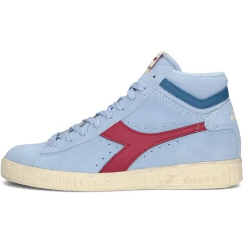 Blaue Wildleder High-Top Sneakers - Diadora - Modalova