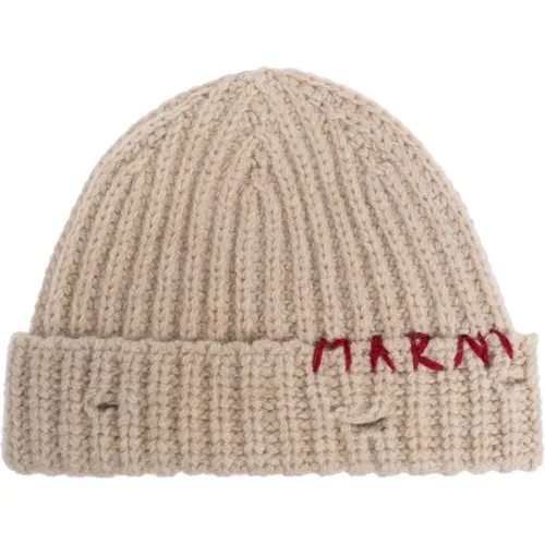 Beanies, male, , Size: M Vintage effect cap - Marni - Modalova