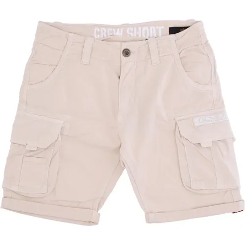 Cargo Shorts Jet Stream White , Herren, Größe: W30 - alpha industries - Modalova