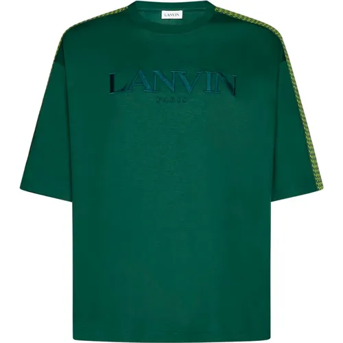 Jersey Crew Neck Polo Shirt , male, Sizes: L, S - Lanvin - Modalova