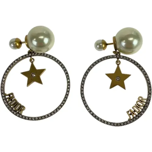 Pre-owned Jewellery, female, , Size: ONE SIZE Pre-owned Metal earrings - Dior Vintage - Modalova