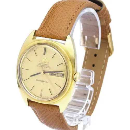 Pre-owned Watches, male, , Size: ONE SIZE Pre-owned Leather watches - Omega Vintage - Modalova