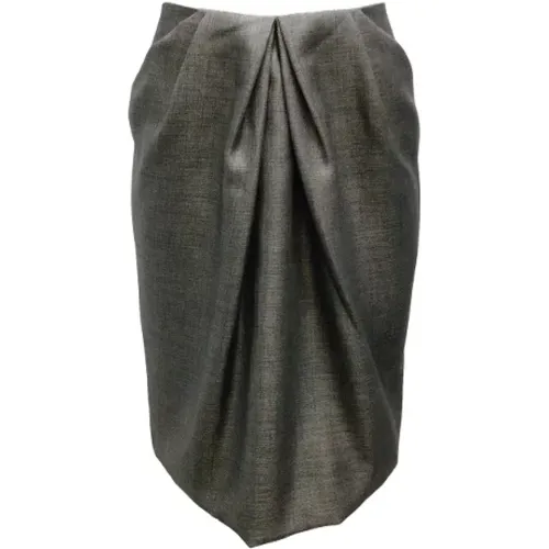 Pre-owned Skirts, female, , Size: L Lana Wool Shorts-Skirts, Giorgio Armani Tulip Skirt - Armani Pre-owned - Modalova