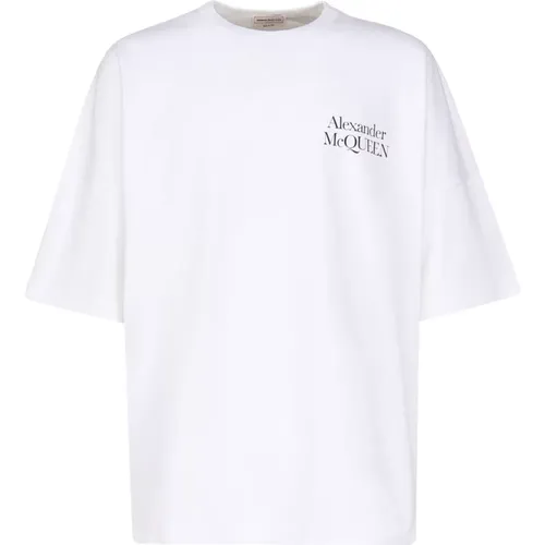Stylisches Herren T-Shirt,T-Shirt mit Logo-Print - alexander mcqueen - Modalova