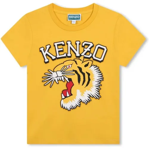 Gelbes Tiger Logo T-Shirt Kenzo - Kenzo - Modalova