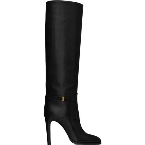 Linda 100mm Pointed-Toe Boots , female, Sizes: 5 1/2 UK, 4 UK, 4 1/2 UK, 5 UK - Saint Laurent - Modalova