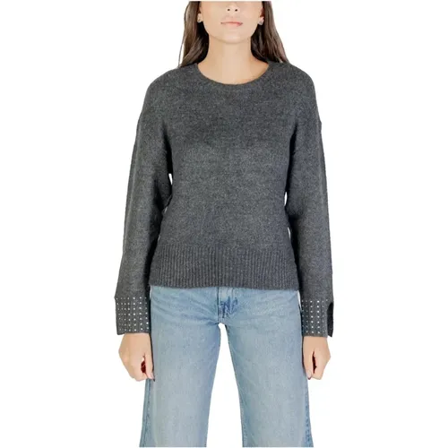 Round-neck Knitwear, female, , Size: S Round Neck Long Sleeve Knitwear - Only - Modalova