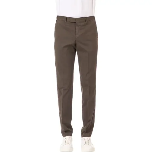 Silk and Cotton Stretch Trousers , male, Sizes: M - PT Torino - Modalova