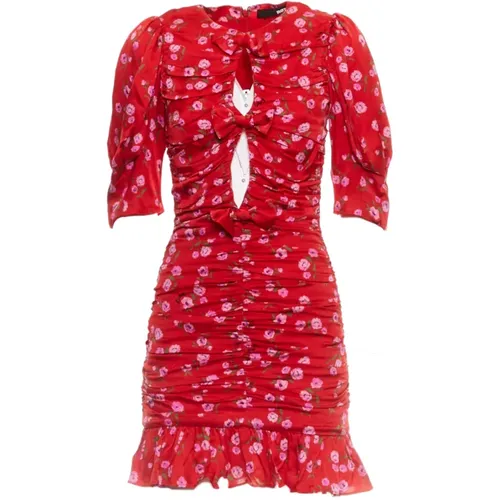 Women's Clothing Dress Red, Flowers Print Ss24 , female, Sizes: S, XS - Rotate Birger Christensen - Modalova