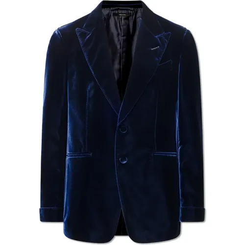 Formal Blazers, male, , Size: L Velvet blazer - Tom Ford - Modalova