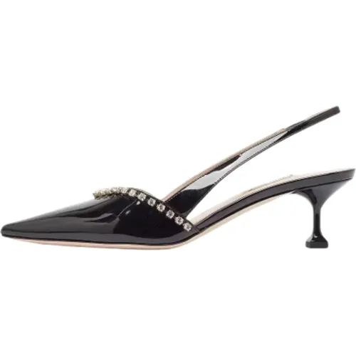 Pre-owned Leather heels , female, Sizes: 8 UK - Miu Miu Pre-owned - Modalova