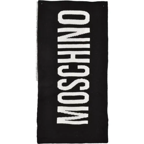 Winter Scarves, female, , Size: ONE SIZE Soft Wool Blend Scarf - Moschino - Modalova