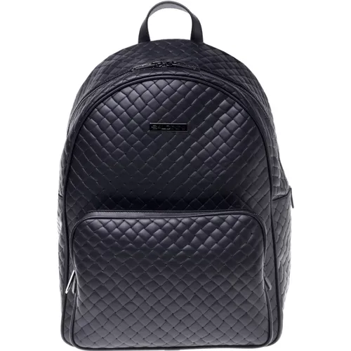 Backpack in with woven print , male, Sizes: ONE SIZE - Baldinini - Modalova