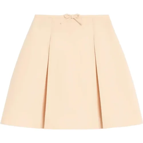Short Skirts, female, , Size: S Wool Silk Blend Couture Skirt - Valentino - Modalova