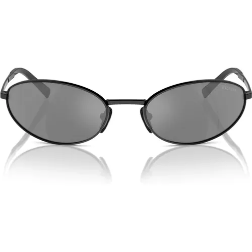 Elegant Oval Sunglasses with Logo , unisex, Sizes: 59 MM - Prada - Modalova