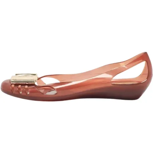 Pre-owned Flats, female, , Size: 6 1/2 US Pre-owned Fabric flats - Salvatore Ferragamo Pre-owned - Modalova