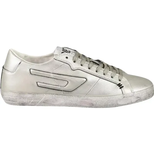 Leather Sneakers with Rubber Sole , female, Sizes: 7 UK, 5 UK - Diesel - Modalova