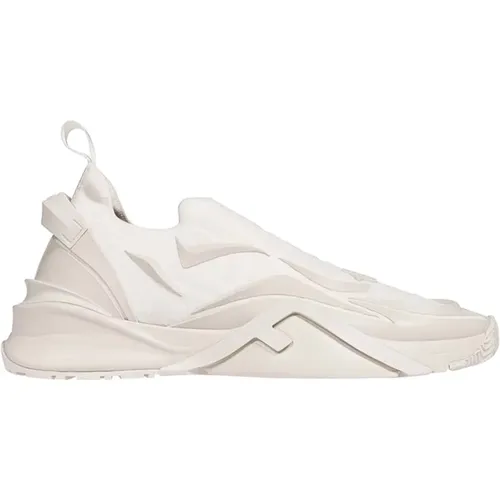 White Slip-On Sneakers Aw23 , male, Sizes: 7 UK - Fendi - Modalova