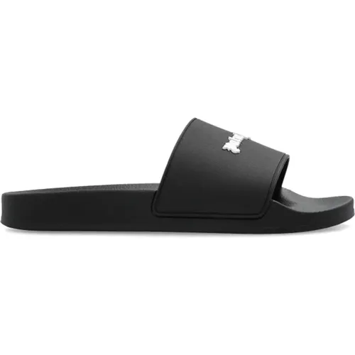 Sliders, female, , Size: 11 US Slides with logo - Palm Angels - Modalova