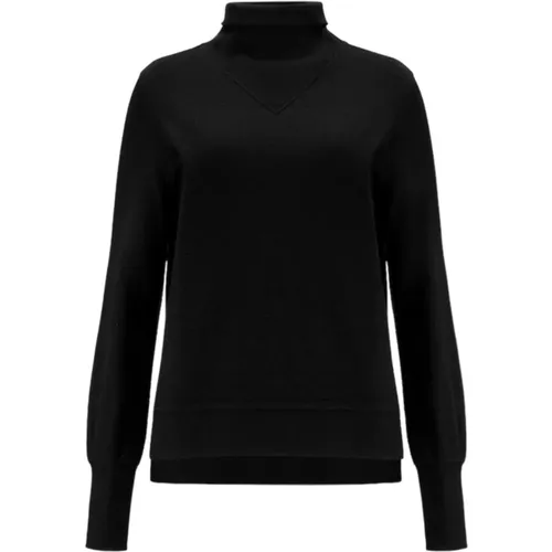 Turtlenecks, female, , Size: L Black Mockneck Sweatshirt - We Norwegians - Modalova