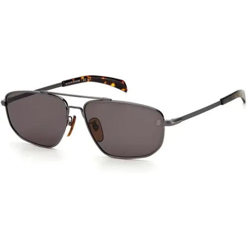 Stilvolle Graue Metallsonnenbrille - Eyewear by David Beckham - Modalova