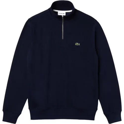 Sweatshirts, male, , Size: XS Zip-Up High-Neck Sweatshirt - Lacoste - Modalova