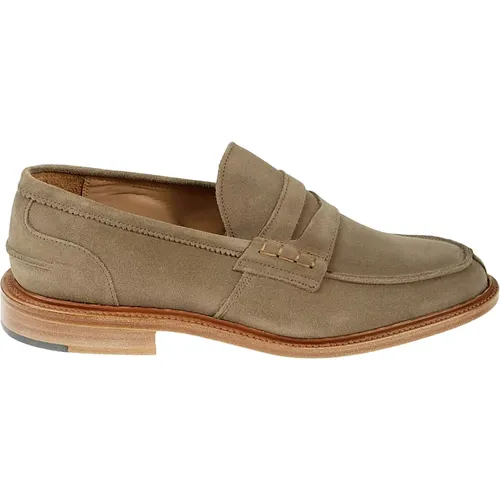 Loafers, male, , Size: 8 1/2 US Suede Moccasin Loafers - Tricker's - Modalova