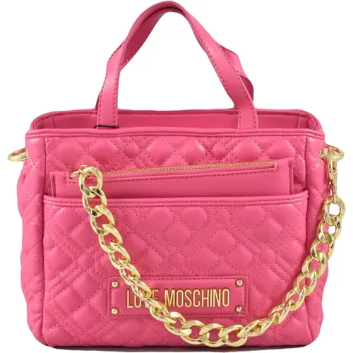 Handbags, female, , Size: ONE SIZE Stylish PU Shoulder Bag - Love Moschino - Modalova