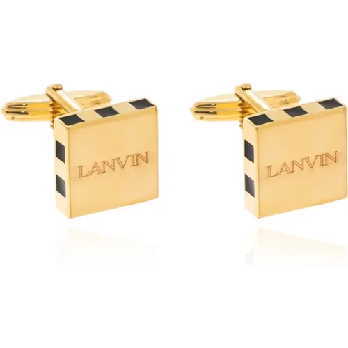 Cufflinks & Tie Clips, male, , Size: ONE SIZE Logo-engraved cufflinks - Lanvin - Modalova