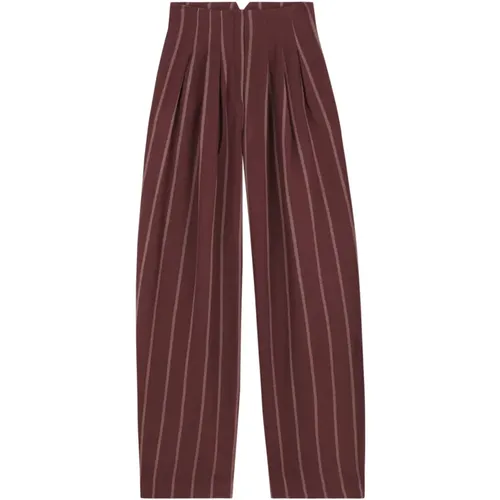 Viento, striped palazzo pants , female, Sizes: L, S, XL, 2XL, M - Cortana - Modalova