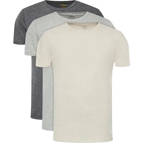 Er-Pack Baumwoll-T-Shirts - Grau , Herren, Größe: XL - Ralph Lauren - Modalova