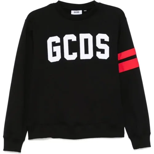 Schwarzer Logo Crewneck Pullover - GCDS - Modalova