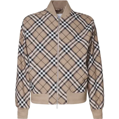 Bomber Jackets, male, , Size: M Vintage Check Bomber Jacket - Burberry - Modalova