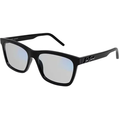 Ikonoische Sonnenbrille mit linearen und eleganten Formen , Herren, Größe: 56 MM - Saint Laurent - Modalova