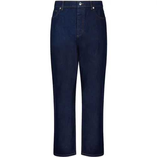 Indigo Straight Denim Jeans - Maison Kitsuné - Modalova