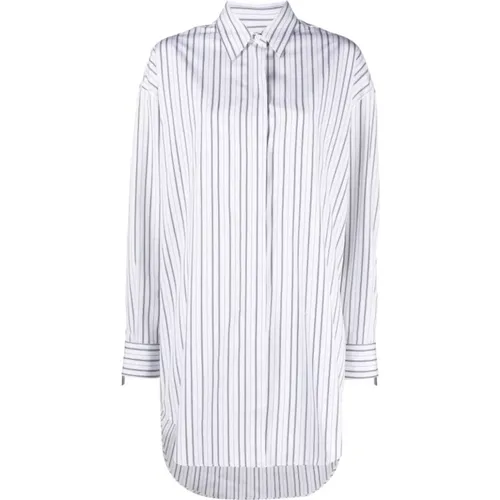 Off , Striped Zip Shirt , female, Sizes: 2XS, XS - Off White - Modalova