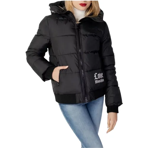 Gothic Style Quilted Hooded Jacket , female, Sizes: S, 2XS - Moschino - Modalova