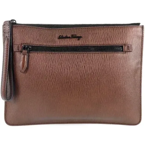 Pre-owned Clutches, female, , Size: ONE SIZE Pre-owned Leather handbags - Salvatore Ferragamo Pre-owned - Modalova