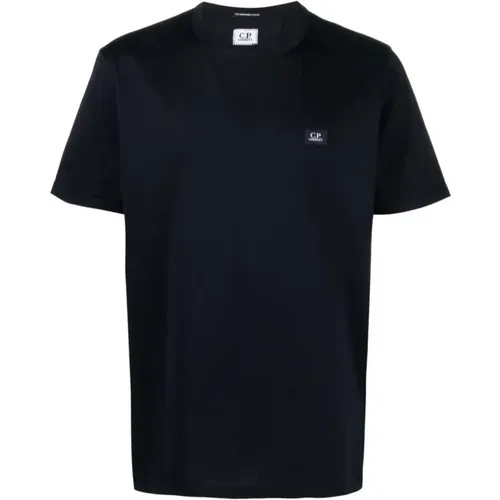 Eclipse Mercerized Baumwoll-T-Shirt , Herren, Größe: L - C.P. Company - Modalova